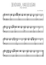 Téléchargez l'arrangement pour piano de la partition de Traditionnel-Jehovah-Hallelujah en PDF